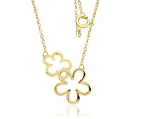 Gold Plated Flower Kids Necklaces SPE-744-GP